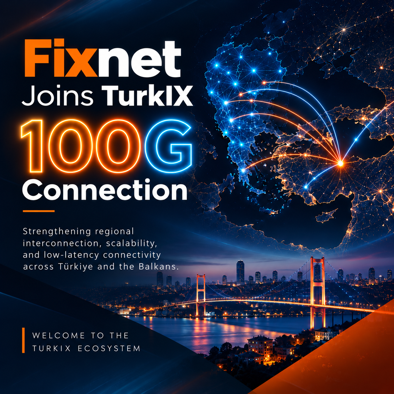 Fixnet, TurkIX'e 100G bağlantı ile katıldı