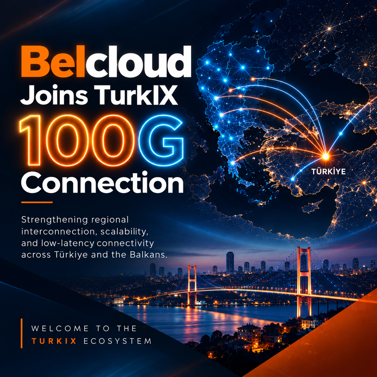 Belcloud, TurkIX'e 100G bağlantı ile katıldı
