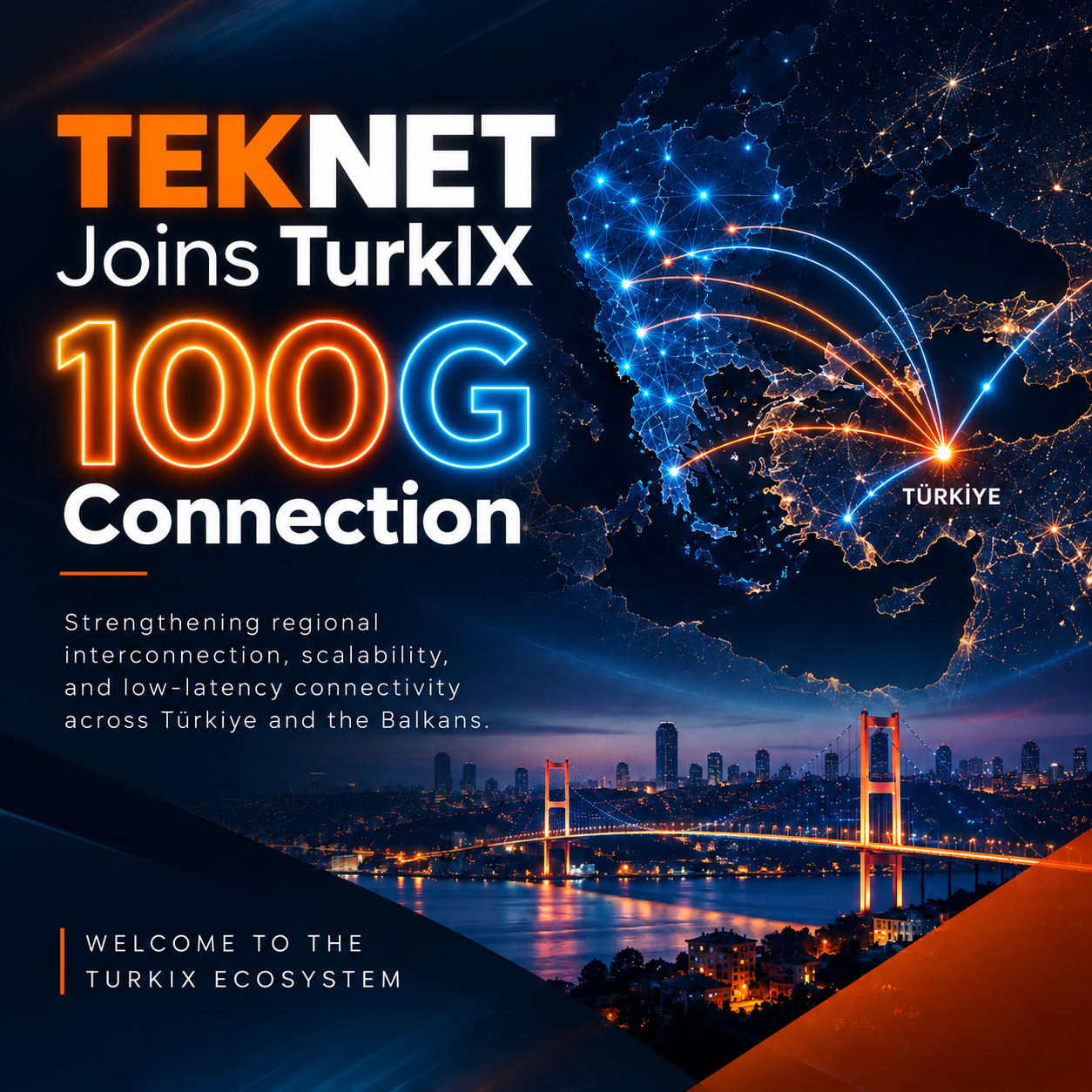 TEKNET, TurkIX'e 100G bağlantı ile katıldı