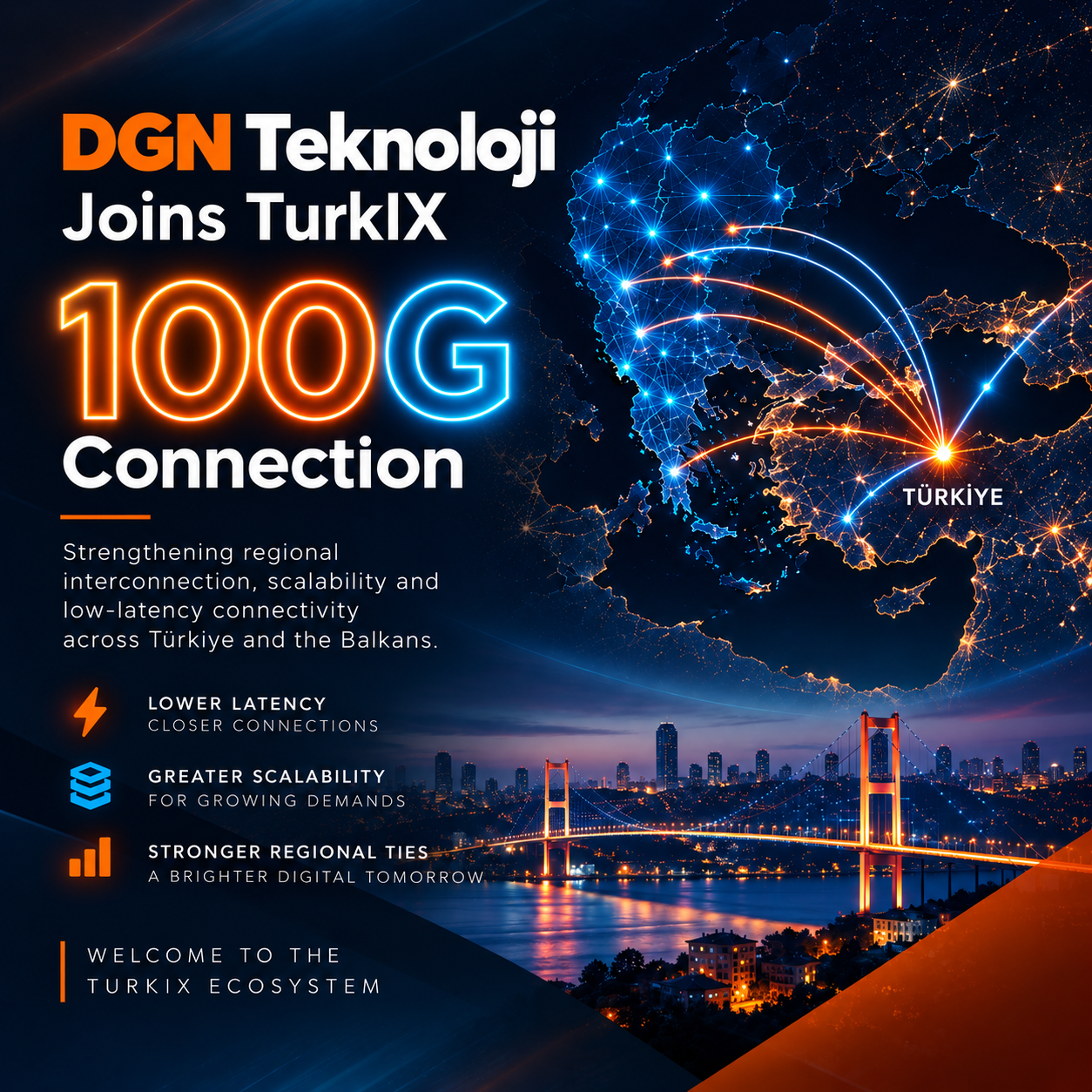 DGN Teknoloji, TurkIX'e 100G bağlantı ile katıldı